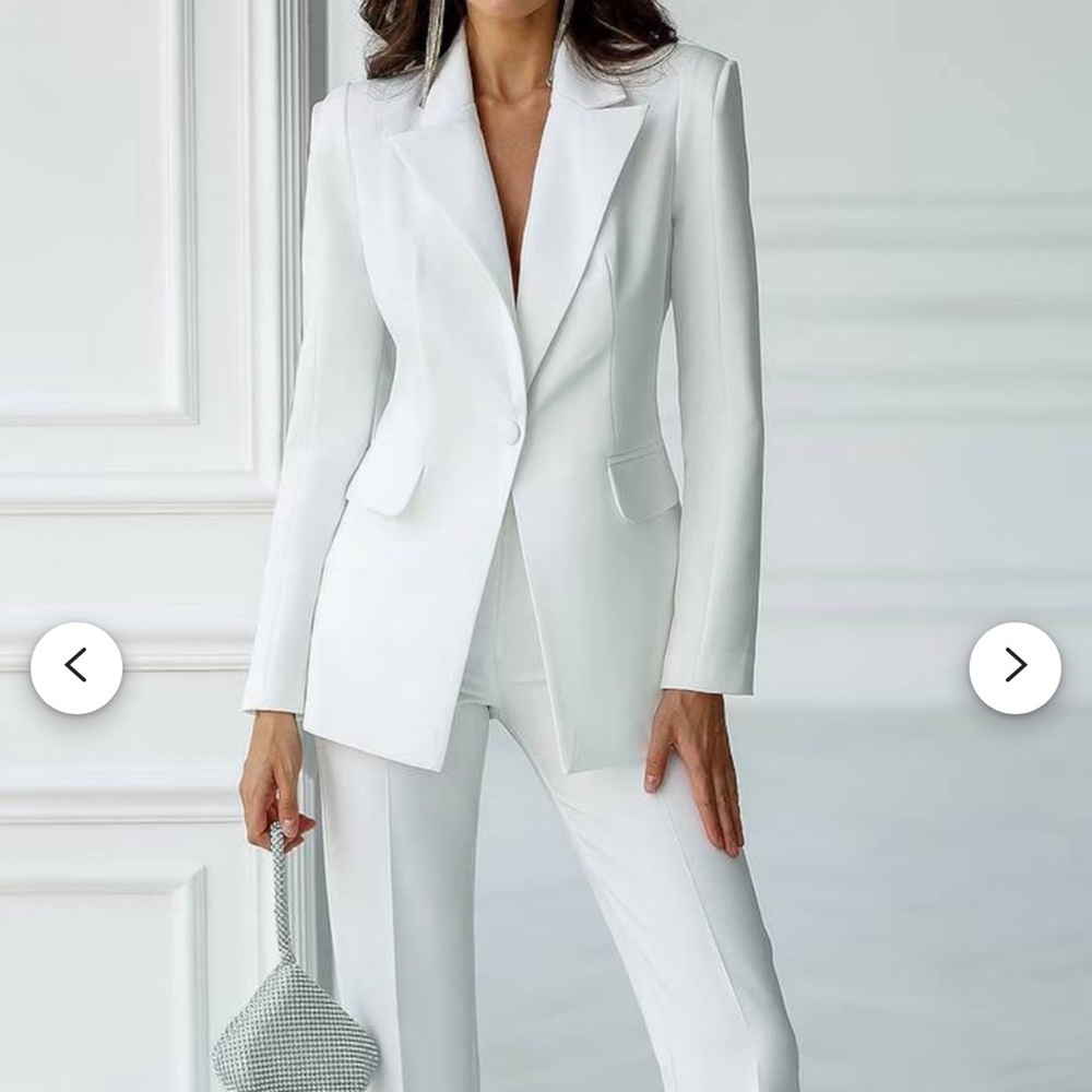 White pants suit